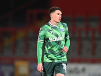 Marcus Wyllie (18 Gillingham) looks on during the EFL Trophy match between Stevenage and Gillingham at the Lamex Stadium in Stevenage, Engla...