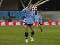 Mary Fowler #8 of Manchester City W.F.C. participates in the UEFA Champions League Group D match between Manchester City and Hammarby at the...