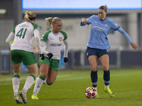 During the UEFA Champions League Group D match between Manchester City and Hammarby at the Joie Stadium in Manchester, England, on November...