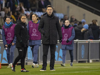 Manchester City W.F.C. manager Gareth Taylor is present during the UEFA Champions League Group D match between Manchester City and Hammarby...