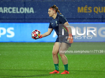 Carina Schluter plays during the match between FC Barcelona Women and SKN St. Poelten Women, corresponding to week 3 of Group D of the Women...