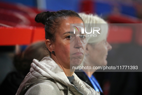 Liese Brancao coaches during the match between FC Barcelona Women and SKN St. Poelten Women, corresponding to week 3 of Group D of the Women...