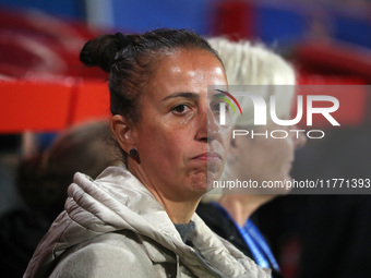 Liese Brancao coaches during the match between FC Barcelona Women and SKN St. Poelten Women, corresponding to week 3 of Group D of the Women...