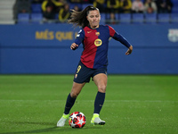 Claudia Pina plays during the match between FC Barcelona Women and SKN St. Poelten Women, corresponding to week 3 of Group D of the Women's...