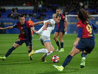 Sophie Hillebrand and Ona Batlle play during the match between FC Barcelona Women and SKN St. Poelten Women, corresponding to week 3 of Grou...