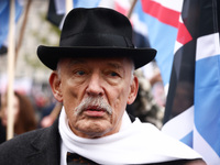 Janusz Korwin-Mikke, a far-right politician, attend Independence March celebrating the 106 anniversary of Poland regaining independence. War...