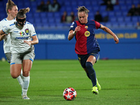 Ewa Pajor and Anna Johanning play during the match between FC Barcelona Women and SKN St. Poelten Women, corresponding to week 3 of Group D...