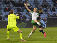 Aoba Fujino #20 of Manchester City W.F.C. scores a goal during the UEFA Champions League Group D match between Manchester City and Hammarby...