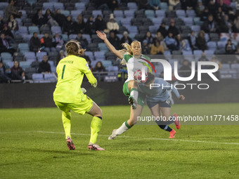 Aoba Fujino #20 of Manchester City W.F.C. scores a goal during the UEFA Champions League Group D match between Manchester City and Hammarby...