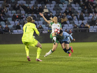 Aoba Fujino #20 of Manchester City W.F.C. scores a goal during the UEFA Champions League Group D match between Manchester City and Hammarby...