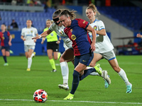 Ewa Pajor and Anna Johanning play during the match between FC Barcelona Women and SKN St. Poelten Women, corresponding to week 3 of Group D...