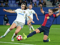 Ewa Pajor scores during the match between FC Barcelona Women and SKN St. Polten Women in week 3 of Group D of the Women's UEFA Champions Lea...