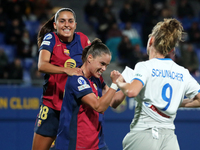 Ewa Pajor celebrates a goal during the match between FC Barcelona Women and SKN St. Poelten Women, corresponding to week 3 of Group D of the...