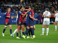 Ewa Pajor celebrates a goal during the match between FC Barcelona Women and SKN St. Poelten Women, corresponding to week 3 of Group D of the...