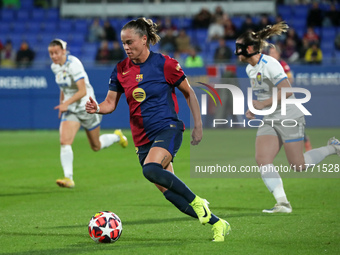 Ewa Pajor plays during the match between FC Barcelona Women and SKN St. Poelten Women, corresponding to week 3 of Group D of the Women's UEF...