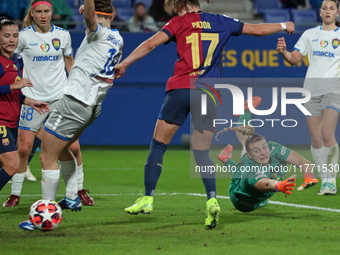 Carina Schluter plays during the match between FC Barcelona Women and SKN St. Poelten Women, corresponding to week 3 of Group D of the Women...