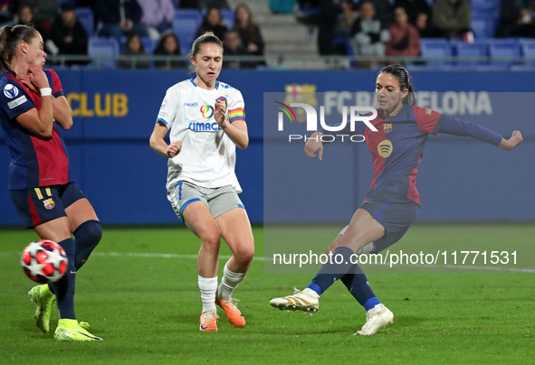 Aitana Bonmati scores during the match between FC Barcelona Women and SKN St. Poelten Women, corresponding to week 3 of Group D of the Women...