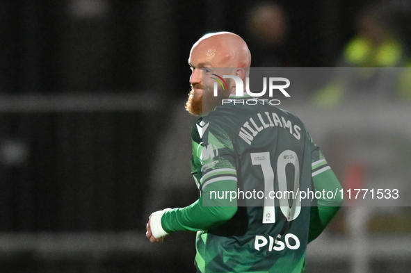 Jonny Williams (10 Gillingham) looks on during the EFL Trophy match between Stevenage and Gillingham at the Lamex Stadium in Stevenage, Engl...