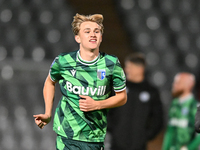 Stan Sargent (43 Gillingham) plays during the EFL Trophy match between Stevenage and Gillingham at the Lamex Stadium in Stevenage, England,...