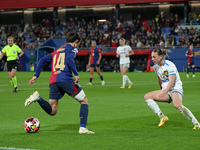 Aitana Bonmati and Chiara Anna DAngelo play during the match between FC Barcelona Women and SKN St. Poelten Women, corresponding to week 3 o...