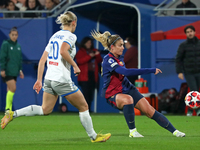 Alexia Putellas and Sophie Hillebrand play during the match between FC Barcelona Women and SKN St. Poelten Women, corresponding to week 3 of...