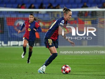 Caroline Graham Hansen plays during the match between FC Barcelona Women and SKN St. Poelten Women, corresponding to week 3 of Group D of th...