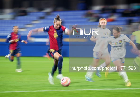 Caroline Graham Hansen plays during the match between FC Barcelona Women and SKN St. Poelten Women, corresponding to week 3 of Group D of th...