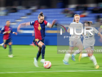 Caroline Graham Hansen plays during the match between FC Barcelona Women and SKN St. Poelten Women, corresponding to week 3 of Group D of th...