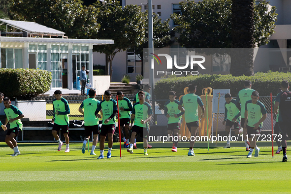 Players of the Mexican national soccer team train during a training session before their Concacaf Nations League match against the Honduras...