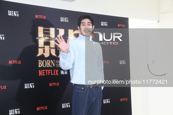 Actor Zhan Huaiyun attends a TV drama joint visit in Taipei, Taiwan province, China, on November 12, 2024. 