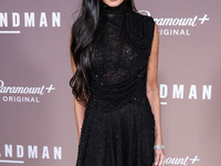 Demi Moore wearing Erdem arrives at the Los Angeles Premiere Of Paramount+'s Original Series 'Landman' Season 1 held at the Paramount Theatr...