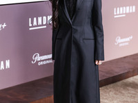 Demi Moore wearing Erdem arrives at the Los Angeles Premiere Of Paramount+'s Original Series 'Landman' Season 1 held at the Paramount Theatr...