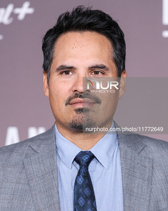 Michael Pena arrives at the Los Angeles Premiere Of Paramount+'s Original Series 'Landman' Season 1 held at the Paramount Theatre at Paramou...