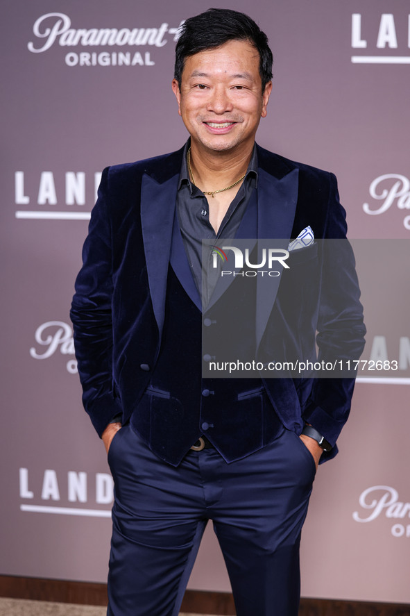 Michael Tow arrives at the Los Angeles Premiere Of Paramount+'s Original Series 'Landman' Season 1 held at the Paramount Theatre at Paramoun...