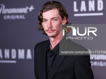 Jacob Lofland arrives at the Los Angeles Premiere Of Paramount+'s Original Series 'Landman' Season 1 held at the Paramount Theatre at Paramo...