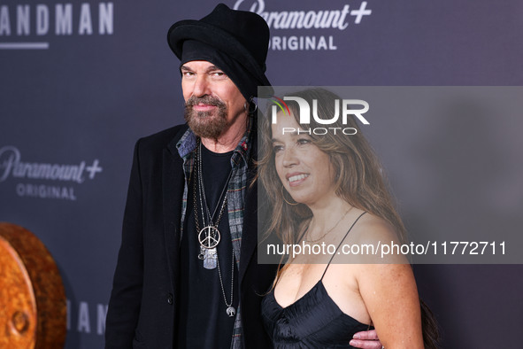 Billy Bob Thornton and wife Connie Angland arrive at the Los Angeles Premiere Of Paramount+'s Original Series 'Landman' Season 1 held at the...