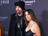 Billy Bob Thornton and wife Connie Angland arrive at the Los Angeles Premiere Of Paramount+'s Original Series 'Landman' Season 1 held at the...