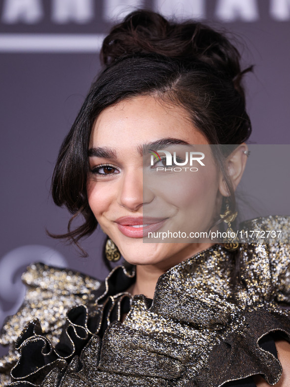 Paulina Chavez arrives at the Los Angeles Premiere Of Paramount+'s Original Series 'Landman' Season 1 held at the Paramount Theatre at Param...