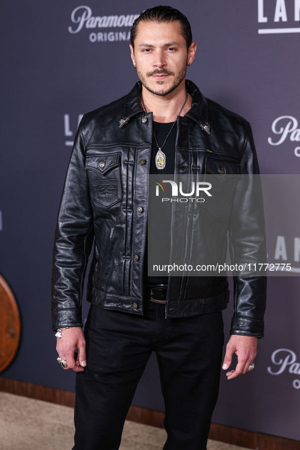 Alex Meraz arrives at the Los Angeles Premiere Of Paramount+'s Original Series 'Landman' Season 1 held at the Paramount Theatre at Paramount...