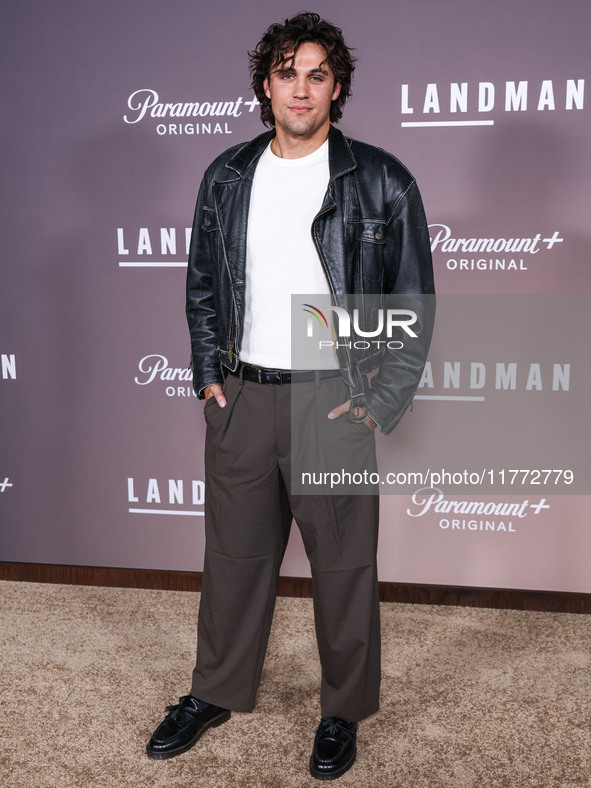 Drake Rodger arrives at the Los Angeles Premiere Of Paramount+'s Original Series 'Landman' Season 1 held at the Paramount Theatre at Paramou...