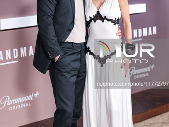 Kevin McGarry and wife Kayla Wallace arrive at the Los Angeles Premiere Of Paramount+'s Original Series 'Landman' Season 1 held at the Param...