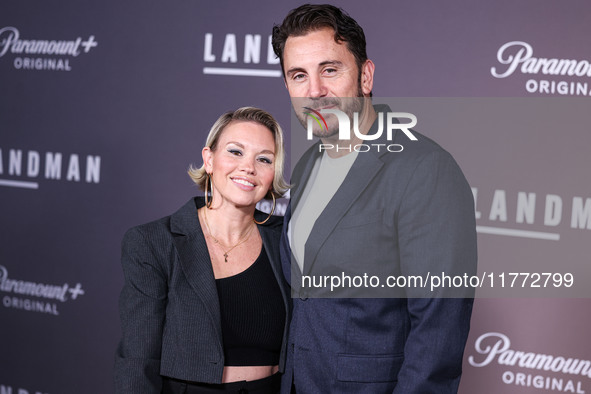 Erin Clyde and K.C. Clyde arrive at the Los Angeles Premiere Of Paramount+'s Original Series 'Landman' Season 1 held at the Paramount Theatr...