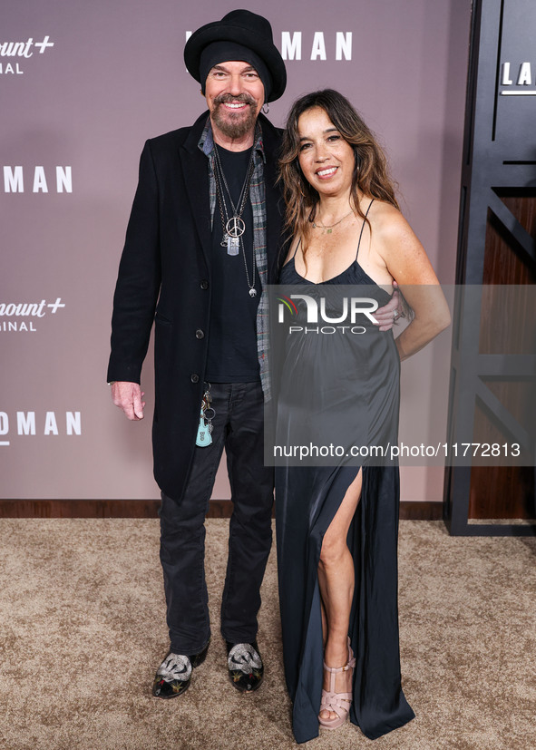 Billy Bob Thornton and wife Connie Angland arrive at the Los Angeles Premiere Of Paramount+'s Original Series 'Landman' Season 1 held at the...