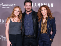 Kate Johnson, Bart Johnson and Robyn Lively arrive at the Los Angeles Premiere Of Paramount+'s Original Series 'Landman' Season 1 held at th...