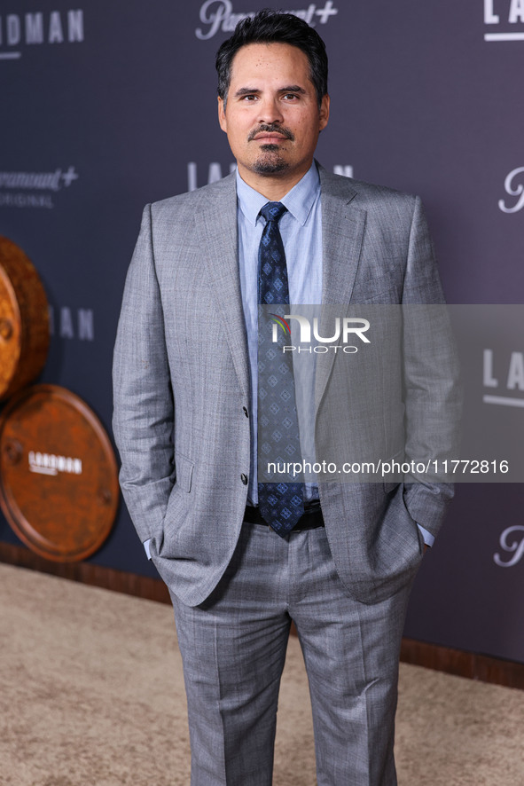 Michael Pena arrives at the Los Angeles Premiere Of Paramount+'s Original Series 'Landman' Season 1 held at the Paramount Theatre at Paramou...