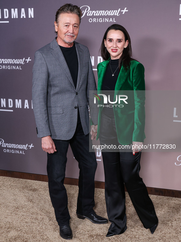 Mark Collie and wife Tammy Stewart arrive at the Los Angeles Premiere Of Paramount+'s Original Series 'Landman' Season 1 held at the Paramou...