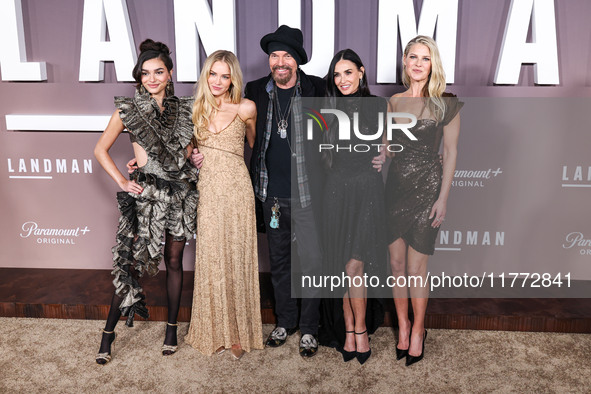 Paulina Chavez, Michelle Randolph, Billy Bob Thornton, Demi Moore and Ali Larter arrive at the Los Angeles Premiere Of Paramount+'s Original...