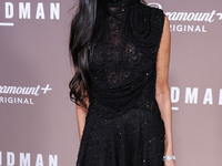 Demi Moore wearing Erdem arrives at the Los Angeles Premiere Of Paramount+'s Original Series 'Landman' Season 1 held at the Paramount Theatr...