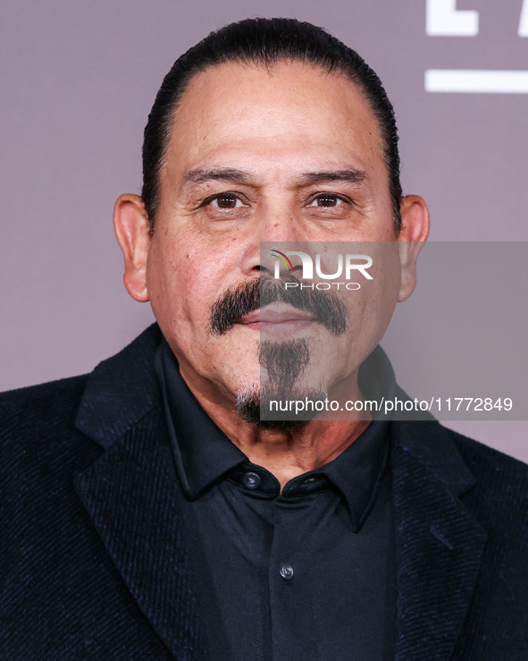 Emilio Rivera arrives at the Los Angeles Premiere Of Paramount+'s Original Series 'Landman' Season 1 held at the Paramount Theatre at Paramo...