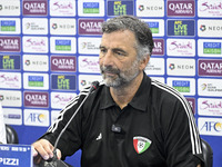 Juan Pizzi, head coach of the Kuwait National Team, attends a press conference ahead of the AFC Asian Qualifiers Road to 26 match between Ku...